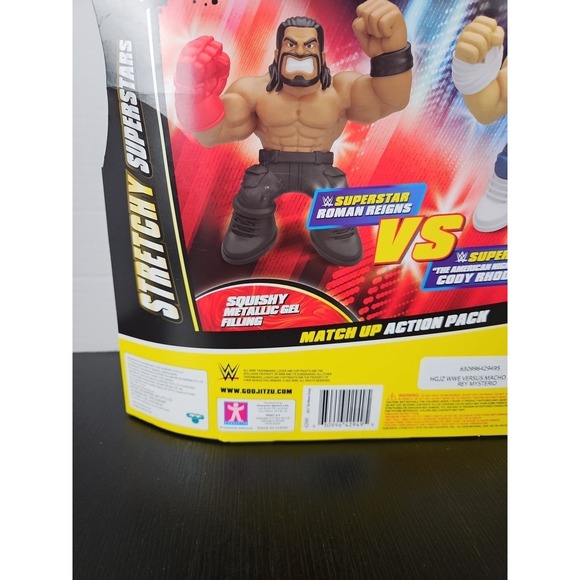 Goo Jit Zu Action Figure Set Multicolor WWE Roman Reigns Cody Rhodes Stretchy - Picture 6 of 7
